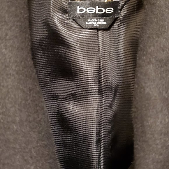 Bebe Black Coat Size Medium - Picture 14 of 14